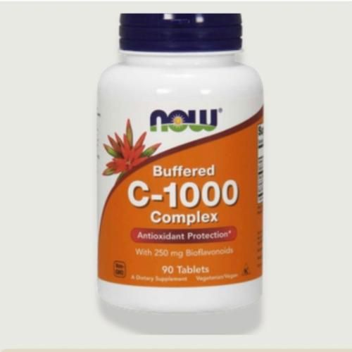 NOW Buffered C-1000 Complex 250mg – Vitamine C pour le Système Immunitaire – Antioxydant – 90 Comprimés