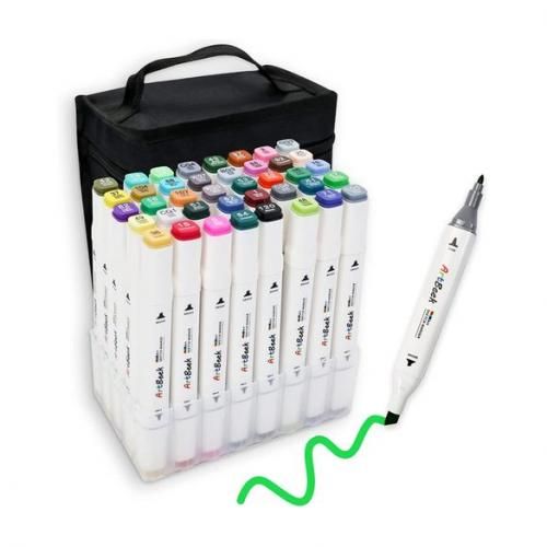 ArtBeek 40 Colors Alcohol Markers For Adult Coloring Dual