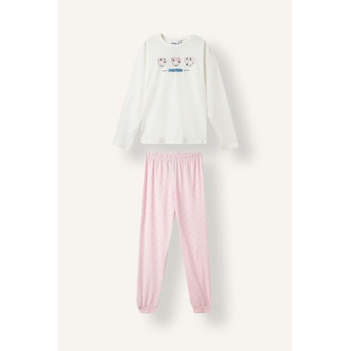 Ensemble pyjama 100% coton imprimé Pochacco à manches longues pour fille