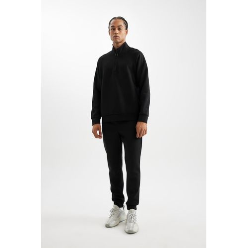 Jogger Homme coupe slim extensible - Noir - C0485AX.