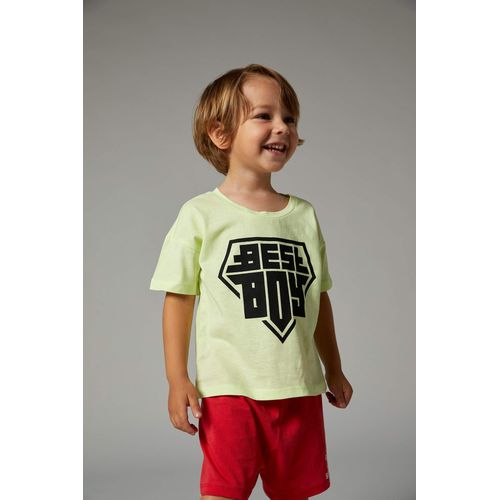 Regular Fit Short Sleeve Slogan Print T-Shirt