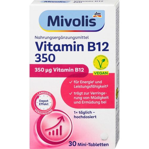 Vitamine B12 350 µg – 30 Mini-Comprimés à Libération Prolongée