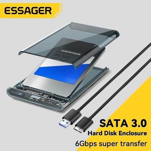Boîtier de disque dur SATA 2.5 pouces, USB 3.0, boîtiers de stockage pour SSD 2.5 pouces