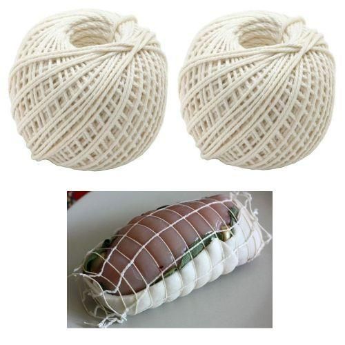 Lot de 2 Ficelles de boucher pour préparation et confissage de viande et de dinde
