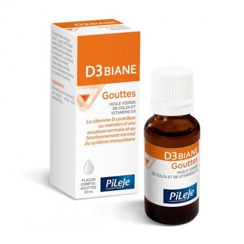 Vitamine D3 - Soutien Immunitaire, Os & Dents Forts, Absorption Calcium & Phosphore - Gouttes - 20ml