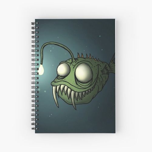 Angler Fishy Spiral Notebook Bloc note