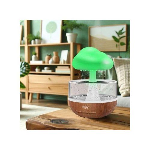 Lampe Pluie Champignon : Humidificateur et Diffuseur d'Aromathérapie avec Lumière de Nuit