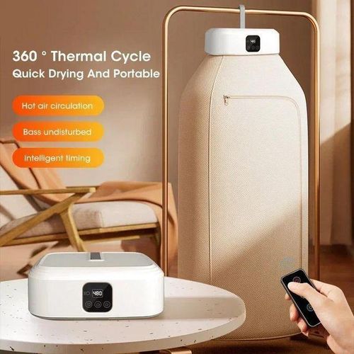 Sèche-linge électrique portable, Sèche-linge stérilisation UV, Sèche-linge pliable, Intelligent, chronométré, séchage rapide, armoire domestique avec sac de séchage, Compact, voyage.