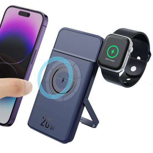 Banque d'alimentation sans fil Magsafe, 2 en 1, 10000mAh