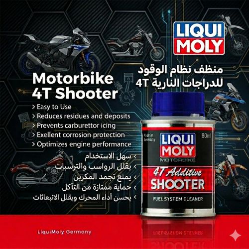 Motorbike 4T Shooter 80ml - Nettoyant Système d'Injection & Carburateur - Performance Maximale & Protection Moteur - Made in Germany