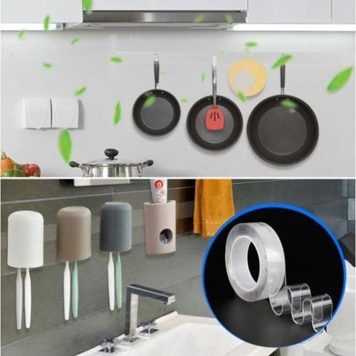 RUBAN DOUBLE ADHESIF MULTI-USAGE 19MMX9M