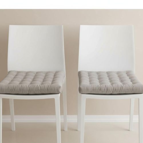Coussin de Chaise Gris 40x40 cm - Confort & Décoration Intérieure - Pack de 2 Coussins Assise