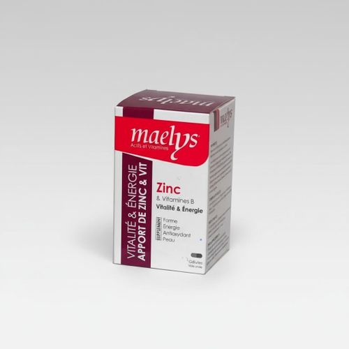 Complément Alimentaire, Zinc, Vitalité, Énergie, Immunité, Peau, Fertilité - Soutien Métabolique et Cellulaire, 60 Gélules