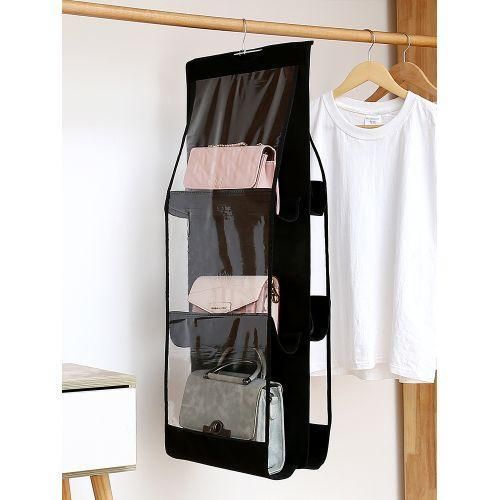 Organisateur de sac à main 6 poches - Rangement de placard Pliant et Clair