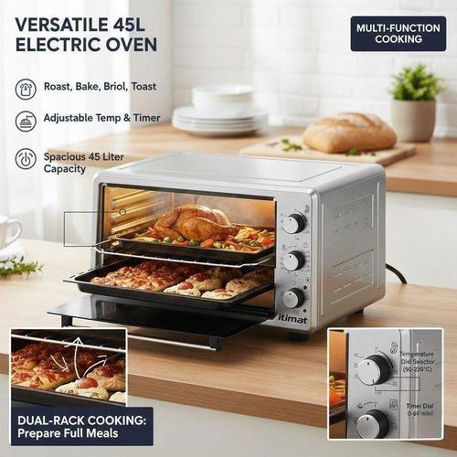 Four électrique multifonction grande capacité pour cuisine moderne