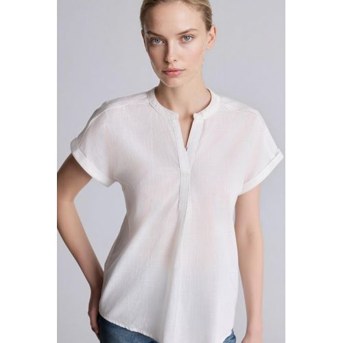 Blouse à manches courtes Femme Écru