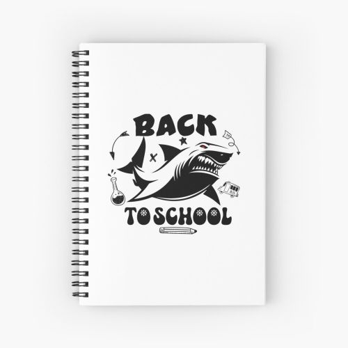 T-shirt drôle de retour à l'école pour enseignants et étudiants créée et vendue par Groovy Font Design.Spiral Notebook Bloc note