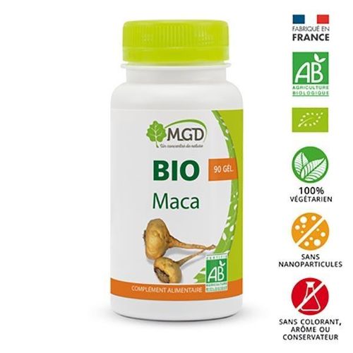 Maca Bio Pure - Péruvien - Stimulant Naturel Énergie, Vitalité & Désir - 90 Gélules (Fabrique en France)