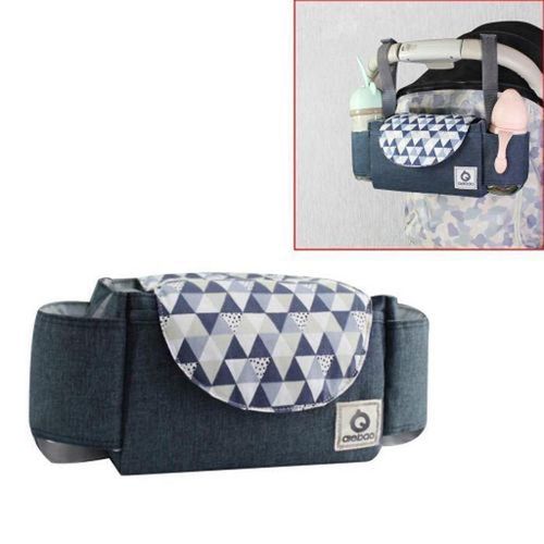 Organisateur de poussette multifonction en tissu imperméable avec porte-bouteilles et pochettes de rangement – Accessoire pratique pour sorties avec bébé