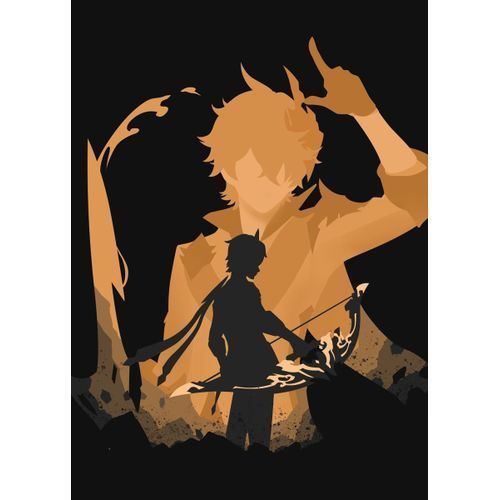 Childe Genshin Impact v1 Gaming Poster Dimensions A4 (21 x 29,7cm)