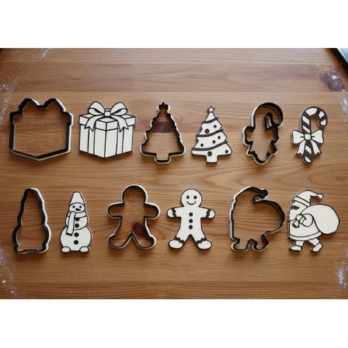 Ensemble d’emporte-pièces de Noël – Formes festives