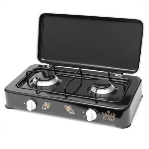 Réchaud à Gaz à 2 feux 2 Brûleurs, Plaque à gaz 2 Brûleurs (couleur au hazard)