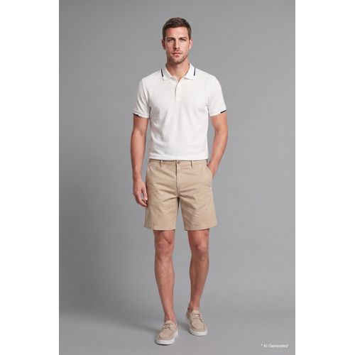 Short bermuda beige Coupe régulière