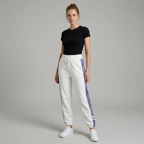 Pantalon Femme coupe jogger en coton - Écru - B3955AX